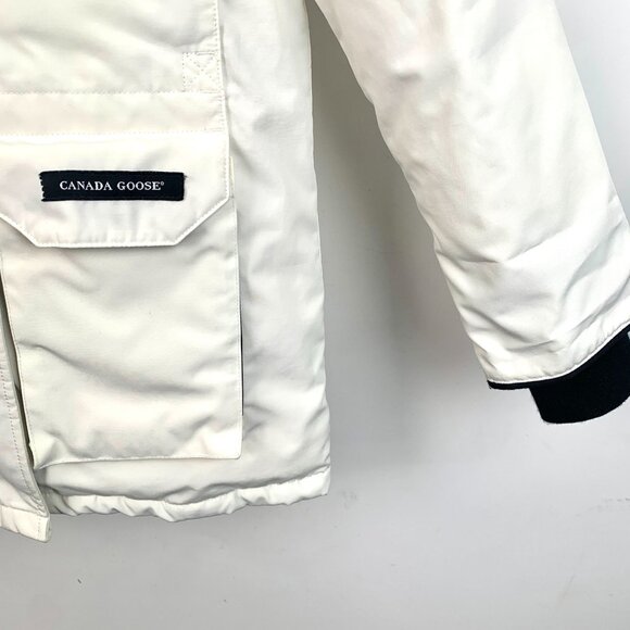 Canada Goose Expedition Series White Fur Hooded Down Jacket XS New With Dust Bag - Picture 7 of 9